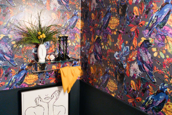 View of Patterned Wallpaper Inspiration New Jersey Home | Apartment Therapy